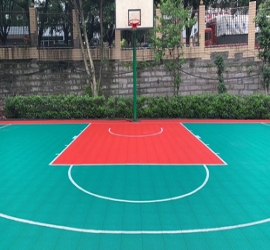 重庆巴南区塑胶篮球场施工