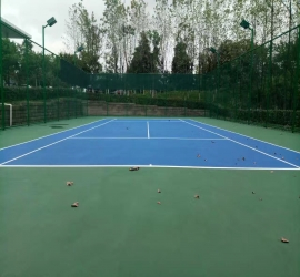 重庆硅PU网球场地，网球场配套解决方案